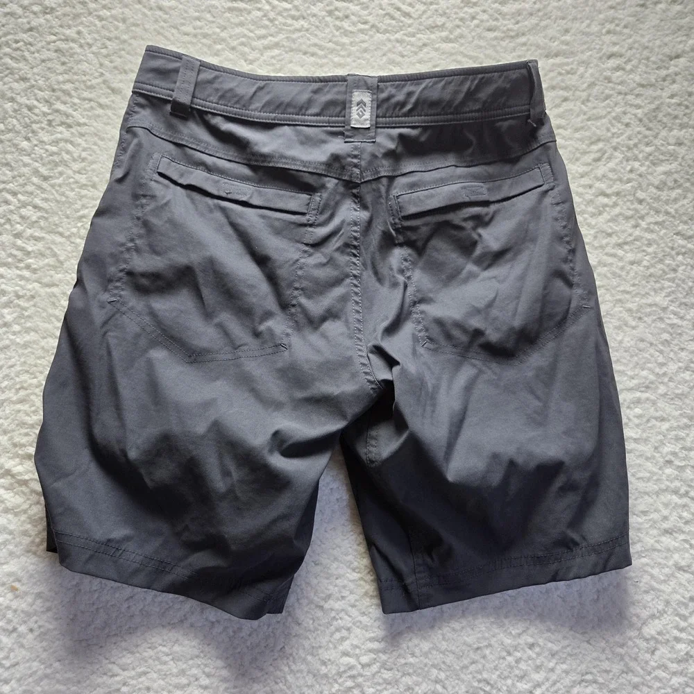 Free Country Shorts Mens 30 Gray Adjustable Waist Belt Hiking Microfiber Outdoor
